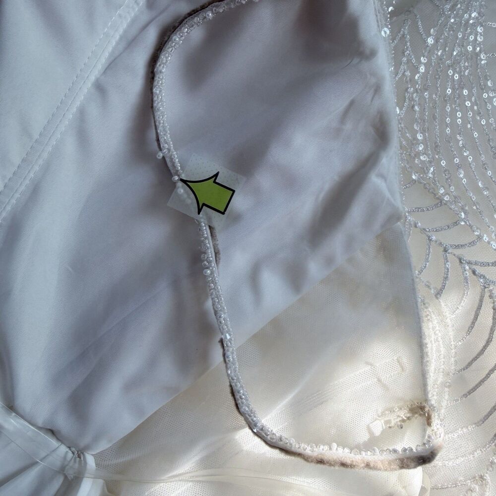 Morilee Rhianna Wedding Dress Size 9/10 Beaded A-Line Bridal Gown Altered #2095 - Picture 16 of 16